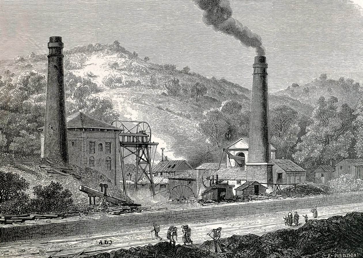 Glyn-pit bánya Pontypool közelében, Angliában alkotó: French School