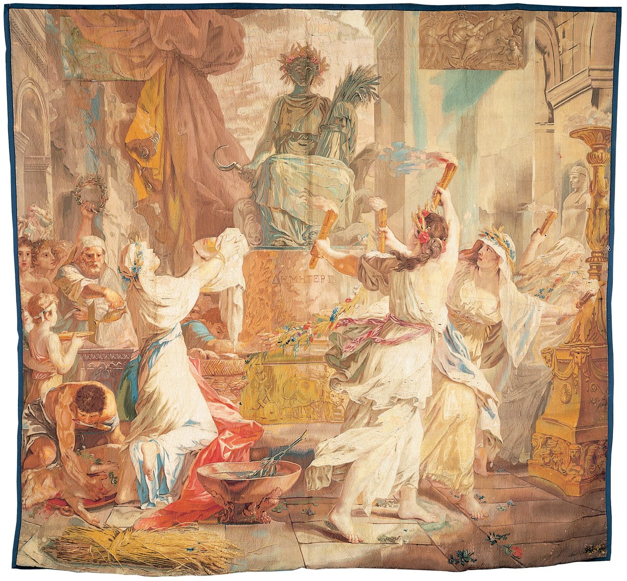 "Nyár" vagy "Ceres ünnepei" néven ismert gobelin kárpit alkotó: French School