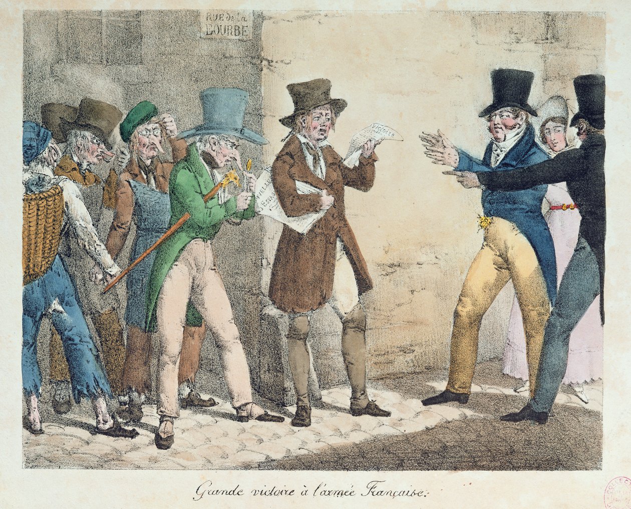 A francia hadsereg nagy győzelme, a trocaderói csatában aratott győzelem bejelentése, 1823. szeptember alkotó: French School