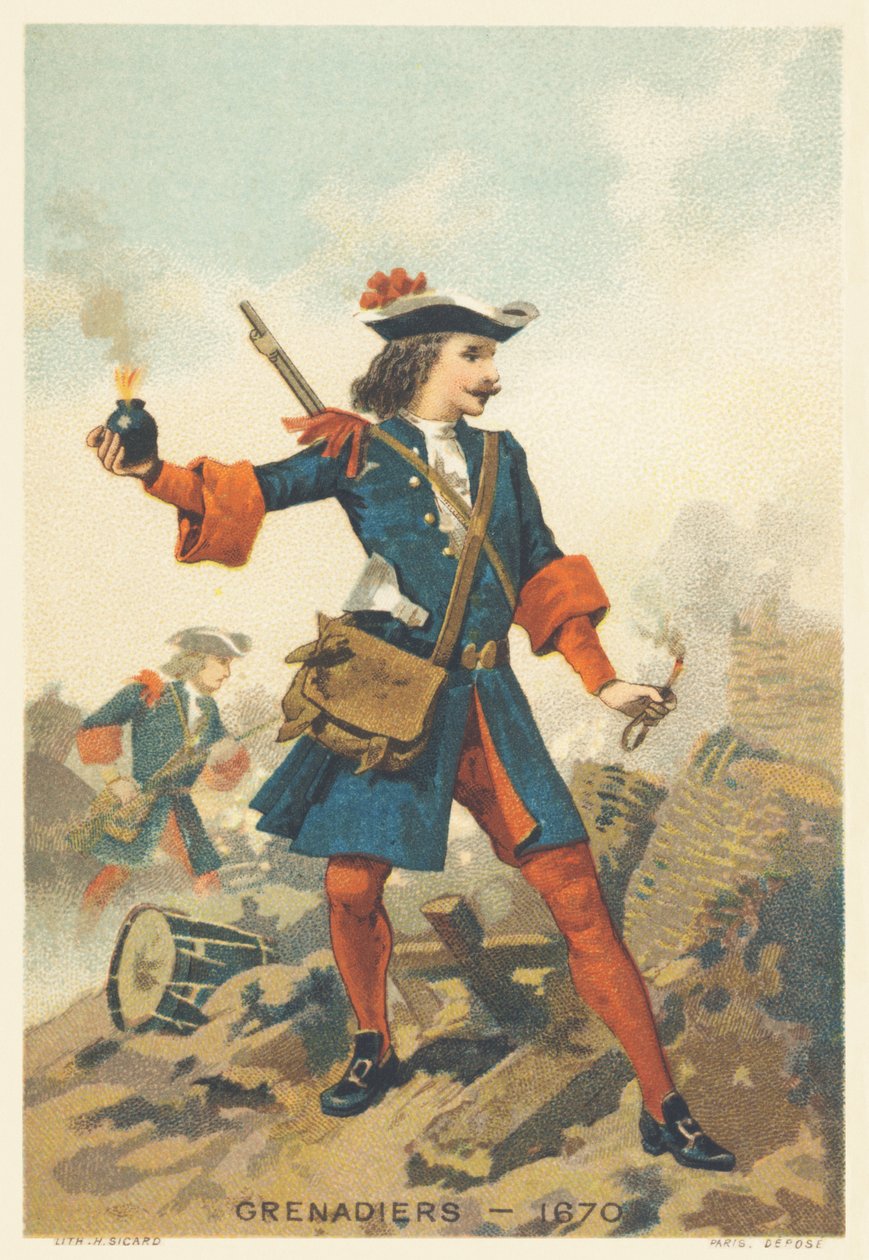 Gránátos 1670-ben alkotó: French School