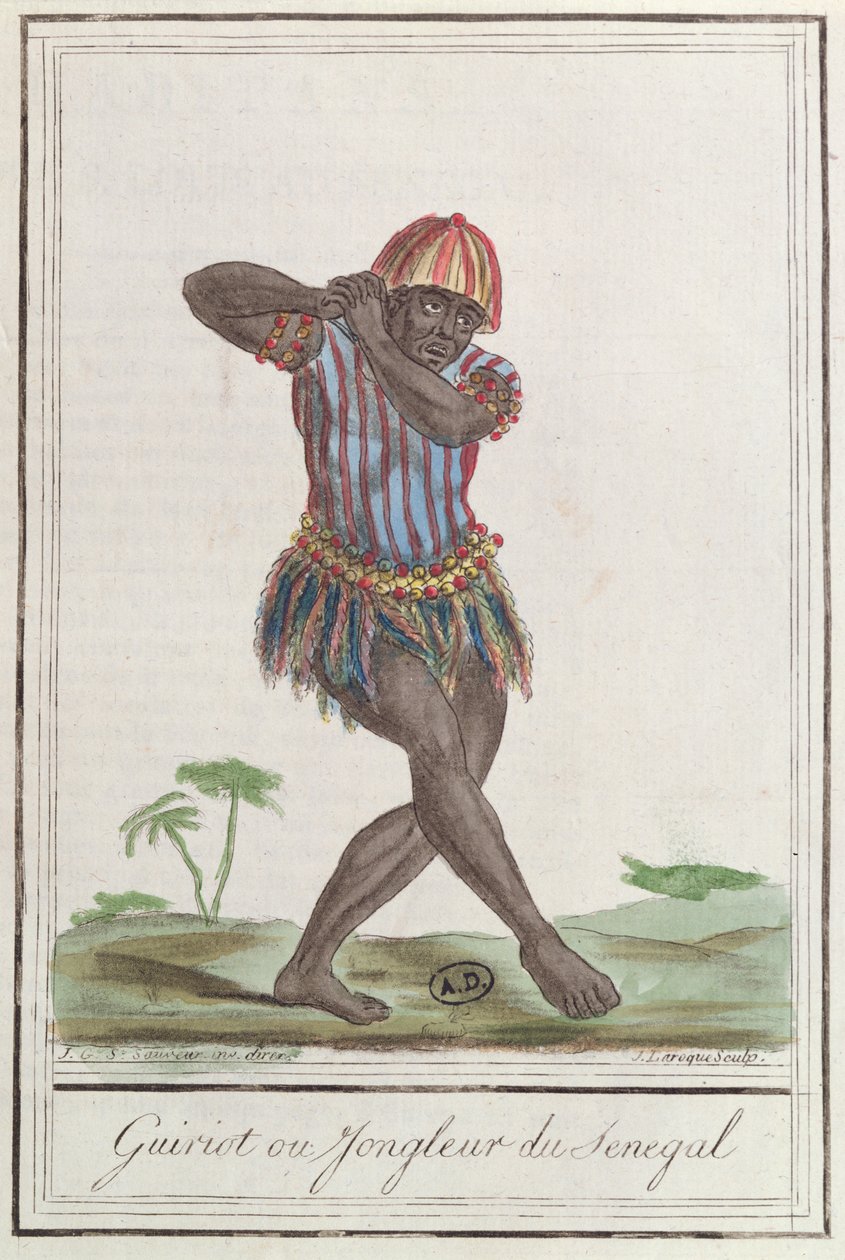 Griot vagy Szenegáli Minstrel, 1796 alkotó: French School