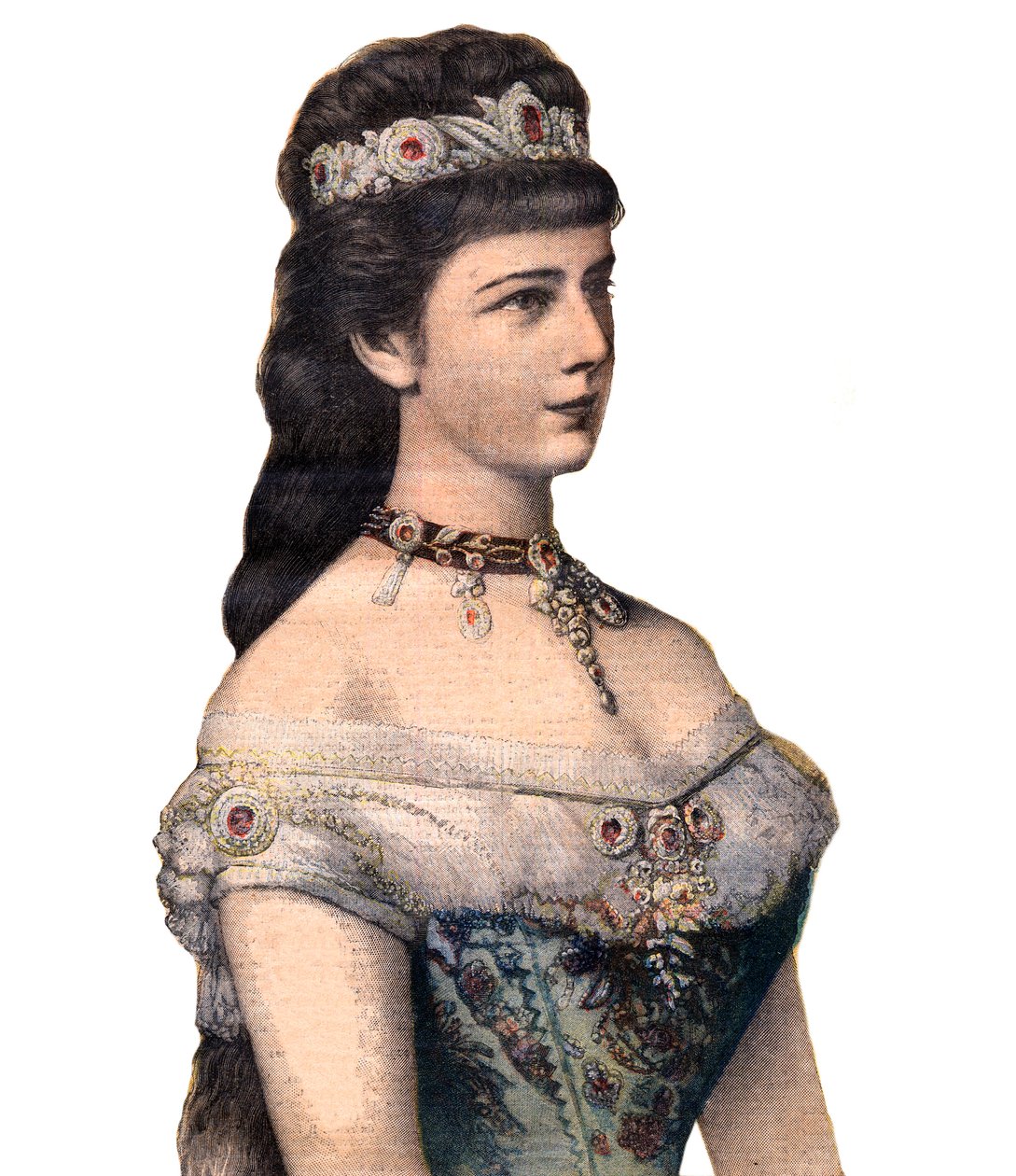 Franciaország vendégei: Erzsébet császárné (Sissi), I. Ferenc József osztrák hitvese a "Le Petit Journal"-ban 1896. december 20-án (metszet) alkotó: French School