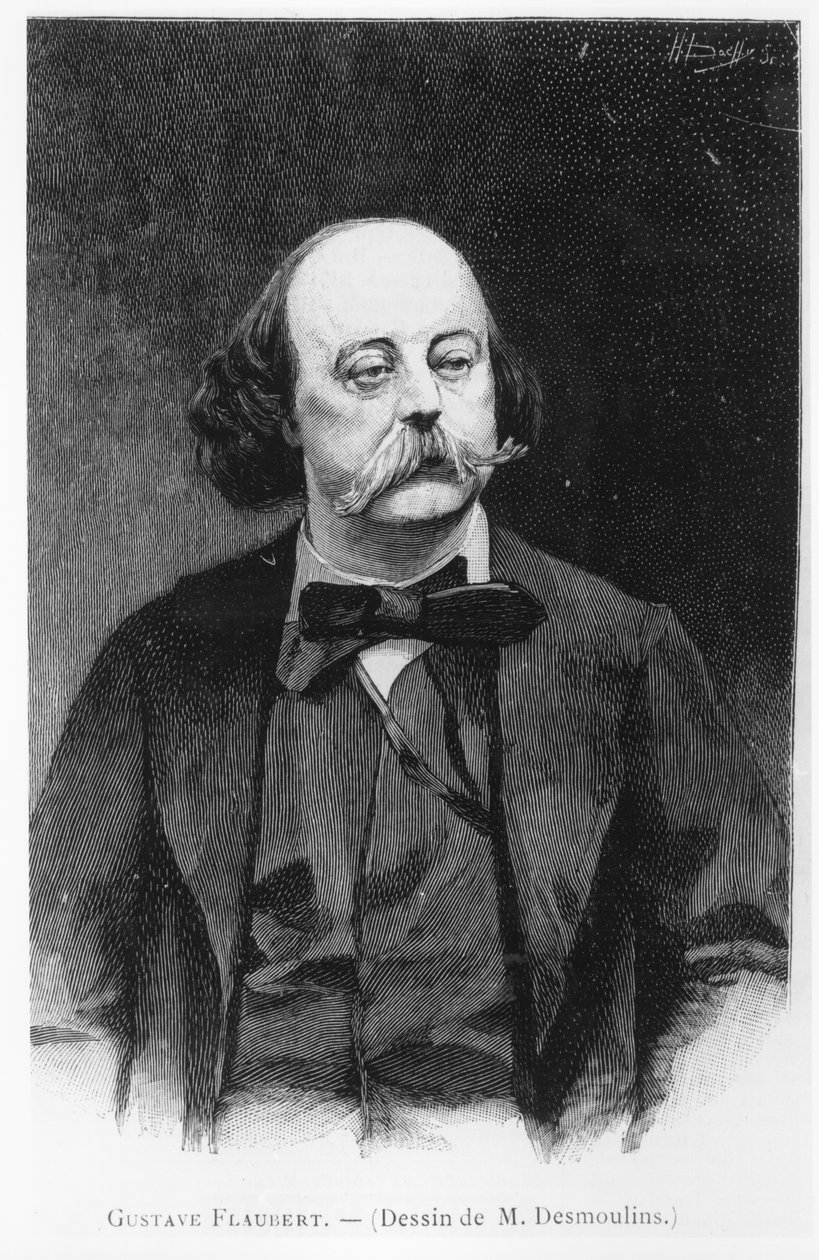 Gustave Flaubert, M. Desmoulins rajza után, Henri Dochy metszete (XIX. század) alkotó: French School