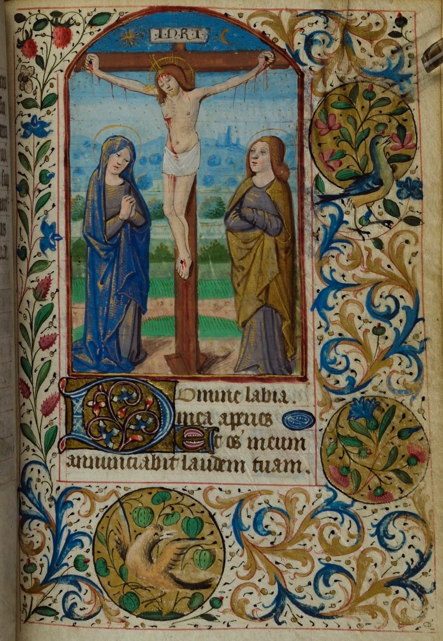 H/L-3-3 fol. 101r A keresztre feszítés, az órák könyvéből, Párizs használata, 15. század közepe alkotó: French School