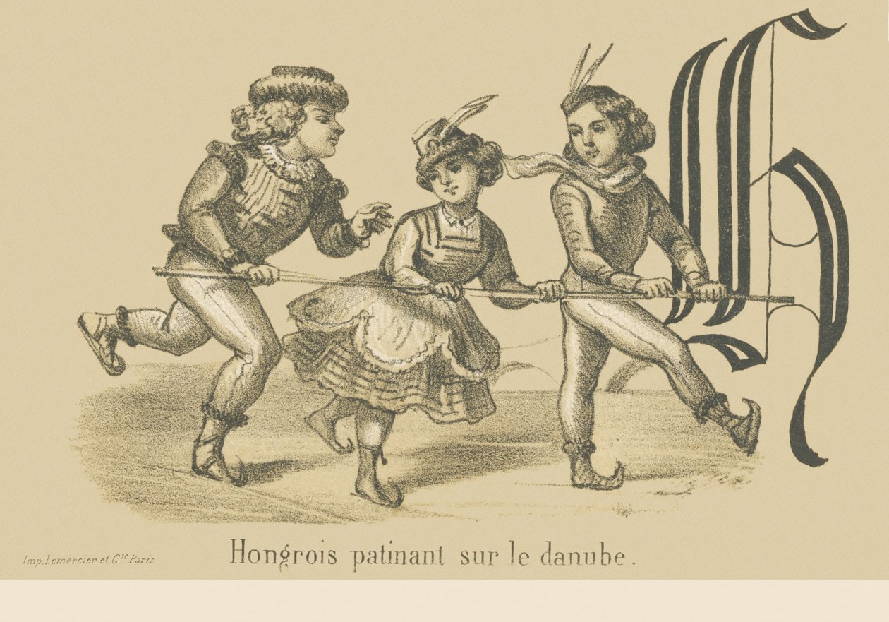 H: Magyar korcsolyázás a Dunán alkotó: French School