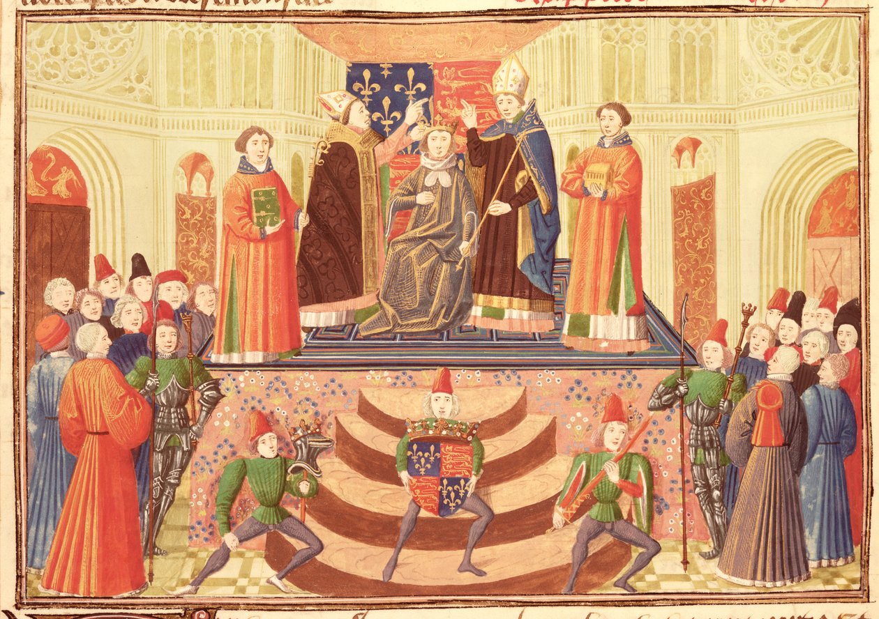 Harl 4380 f.186v IV. Henrik koronázása (1367-1413) Froissart