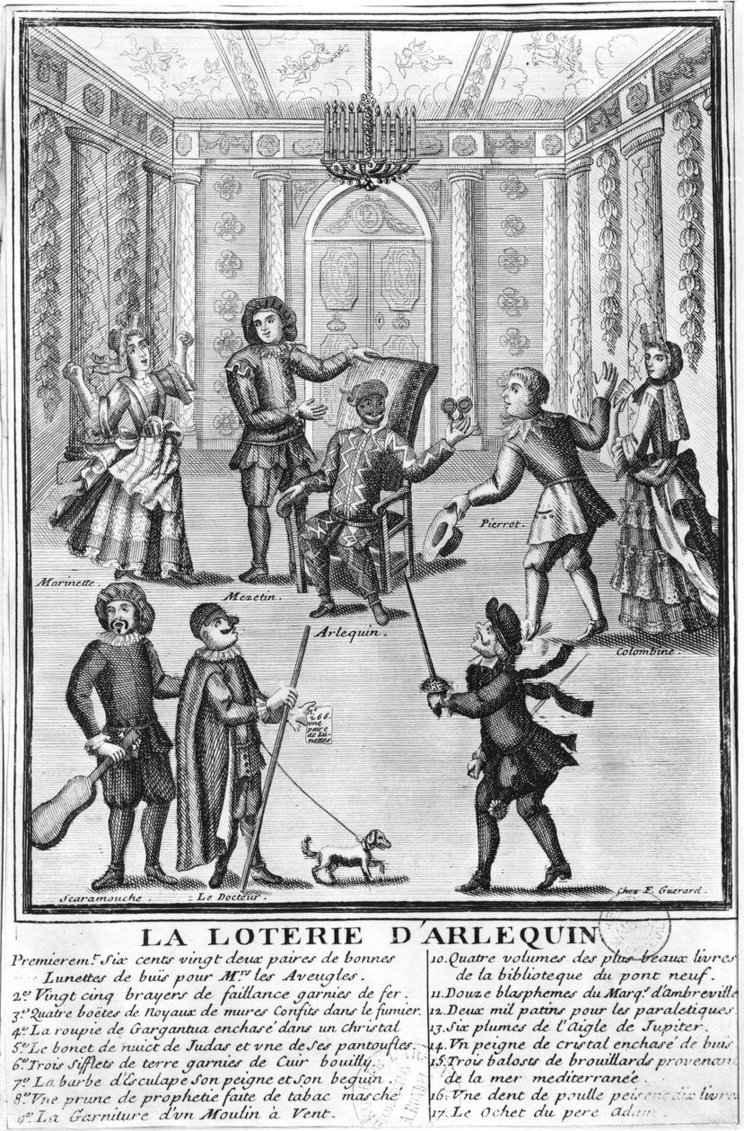 Harlekin lottója alkotó: French School