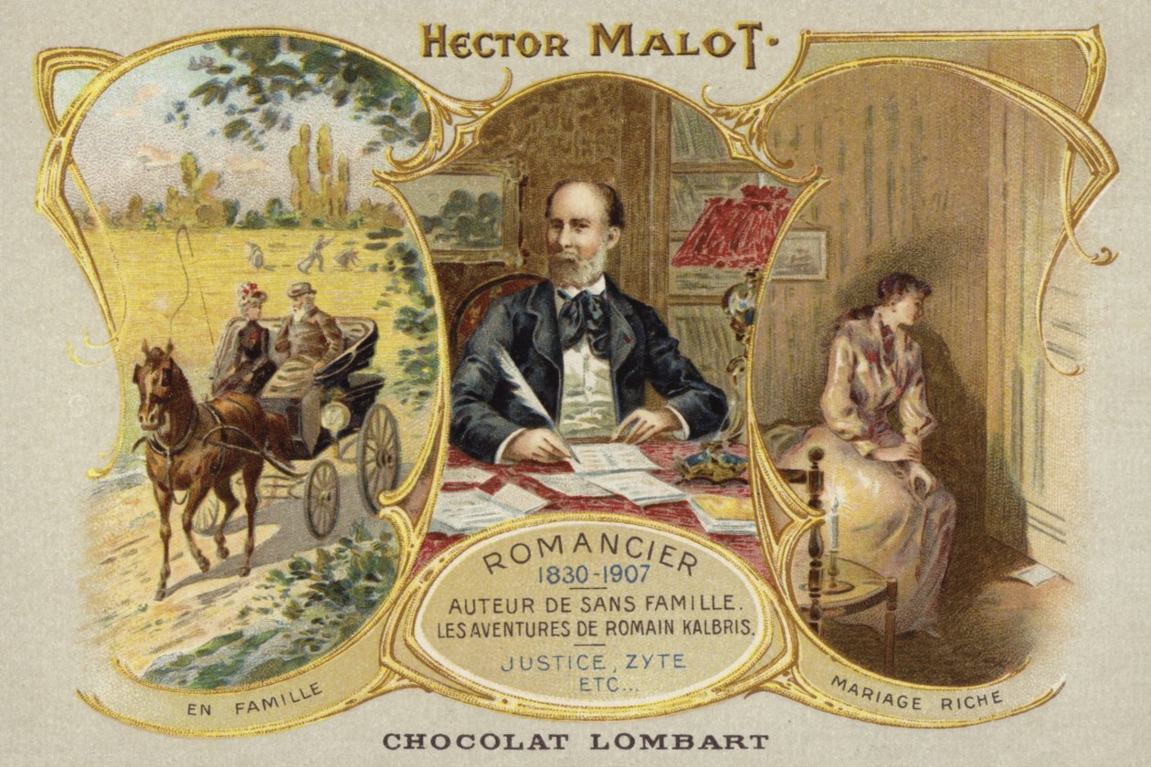 Hector Malot, francia regényíró (kromolito) alkotó: French School