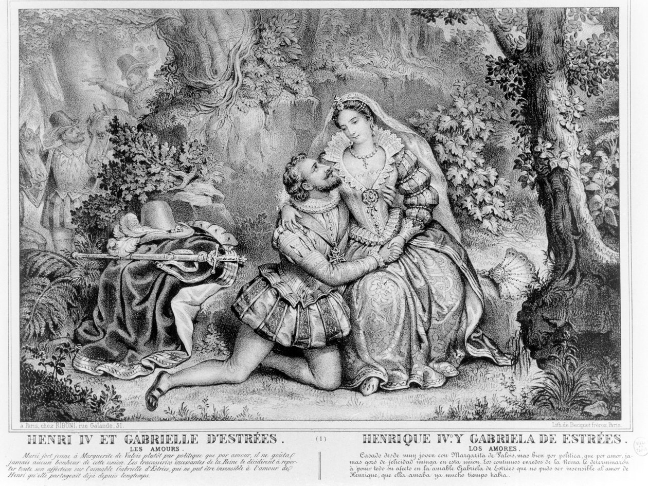 IV. Henrik (1553-1610), francia király és Gabrielle dEstrees (1573-99) alkotó: French School