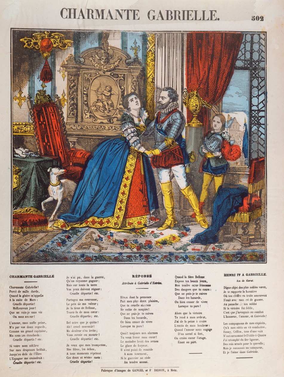 IV. Henrik (1553-1610), francia király és úrnője, Gabrielle dEstrees (1573-1610) alkotó: French School