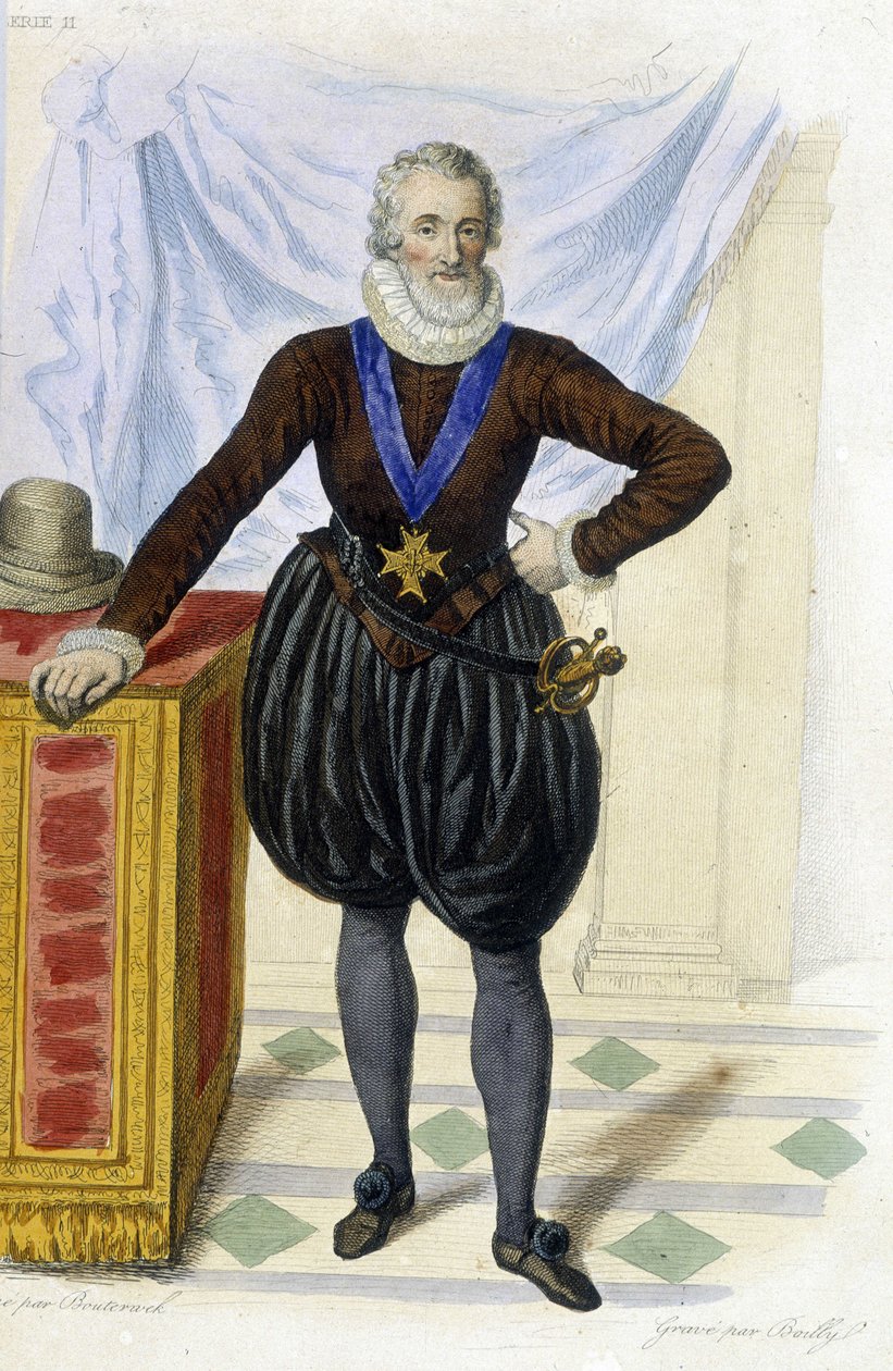 Henri IV (1553 - 1610) – a „Le Plutarque francais” című filmben, Ed. Mennechet alkotó: French School
