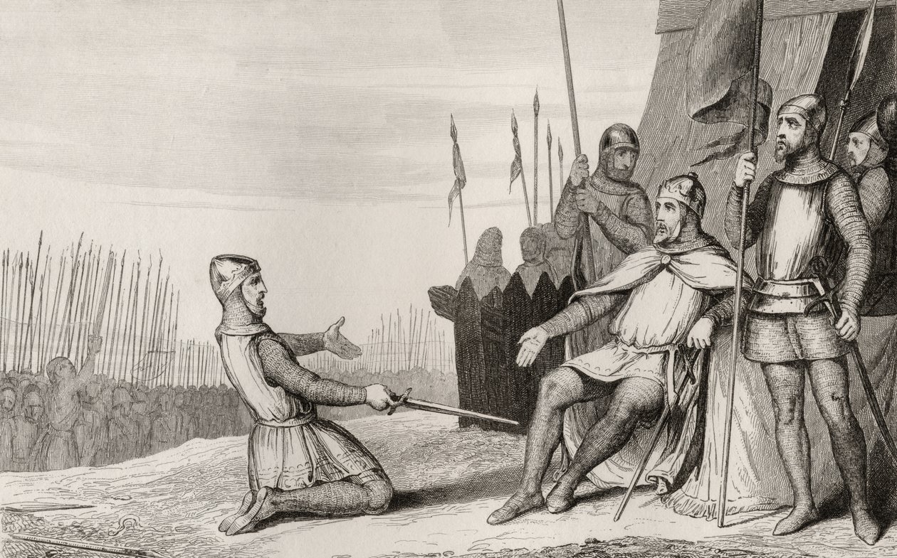 I. Henrik (1008-60) megkegyelmez testvérének, Robert-Le-Vieux-nak, Colart „Histoire de France” című művéből, amely 1840 körül jelent meg. alkotó: French School