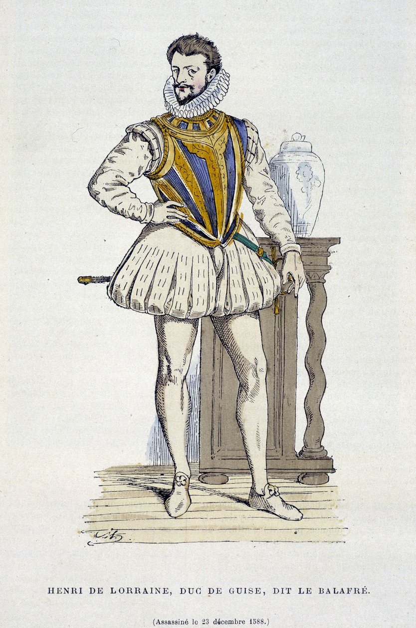 Henri de Lorraine, Guise hercege, dit le Balafré (1550 - 1588) - Augustin "Franciaország és a franciák az évszázadok során" című könyvében. alkotó: French School