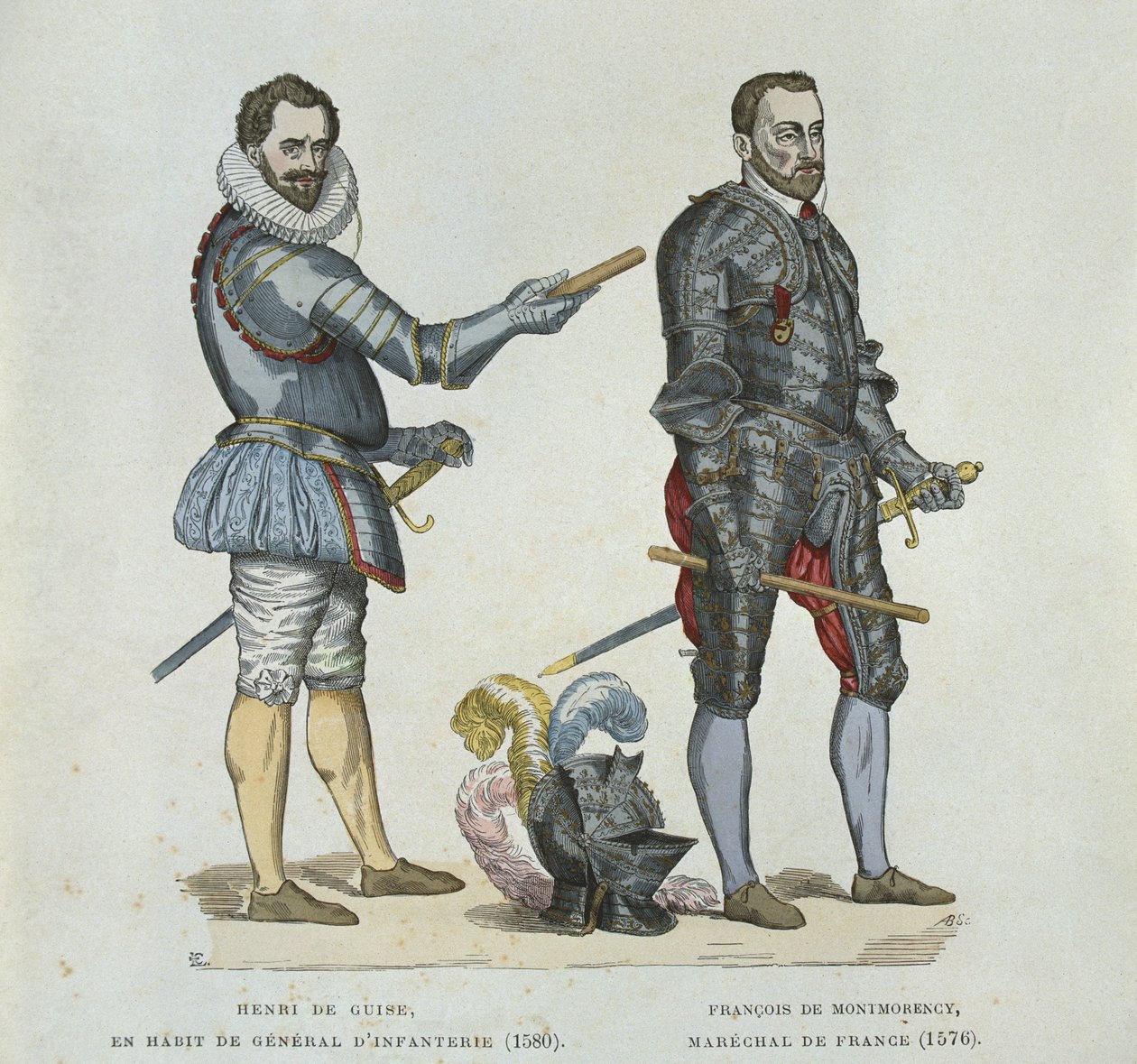 Henri of Guise (1549-88) és Francois de Montmorency (1530-79), egy korabeli metszetről alkotó: French School