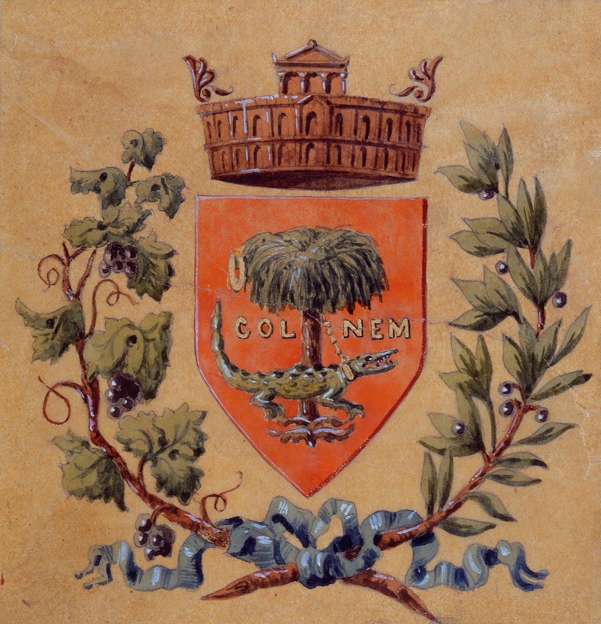 Nimes város heraldikai fegyverei alkotó: French School