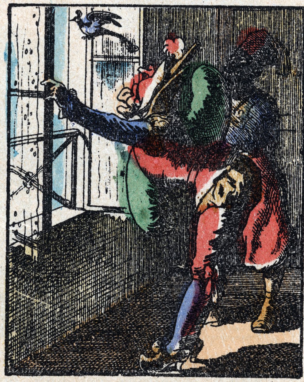 Dr. Pulcinella (Polichinelle) története. Imaging Pellerin fametszete - Epinal, sd. 19. század vége. alkotó: French School