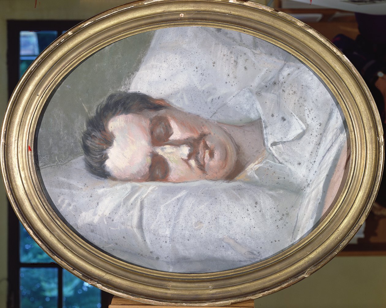 Honore de Balzac (1799-1850) a halálos ágyán, 1850. augusztus 15. alkotó: French School