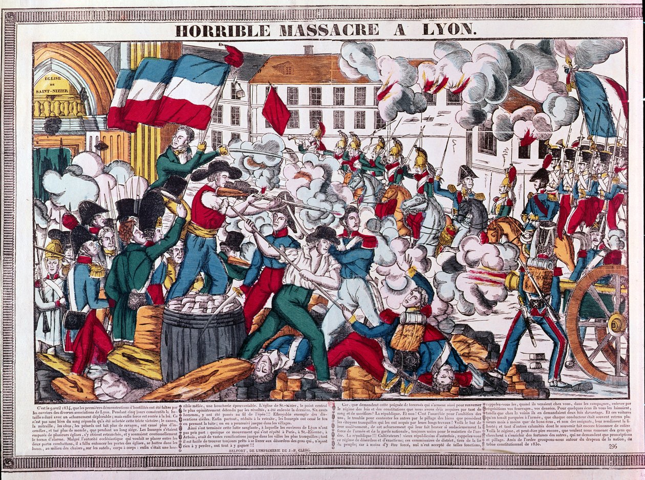 Borzalmas mészárlás Lyonban, 1834. április 9 alkotó: French School