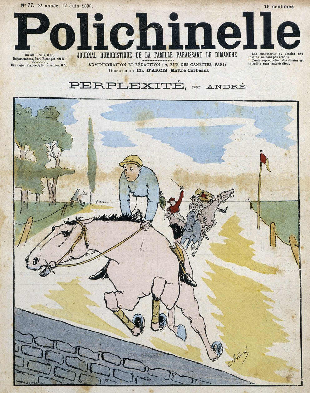 Lóverseny - „” Polichinelle”-ben” alkotó: French School