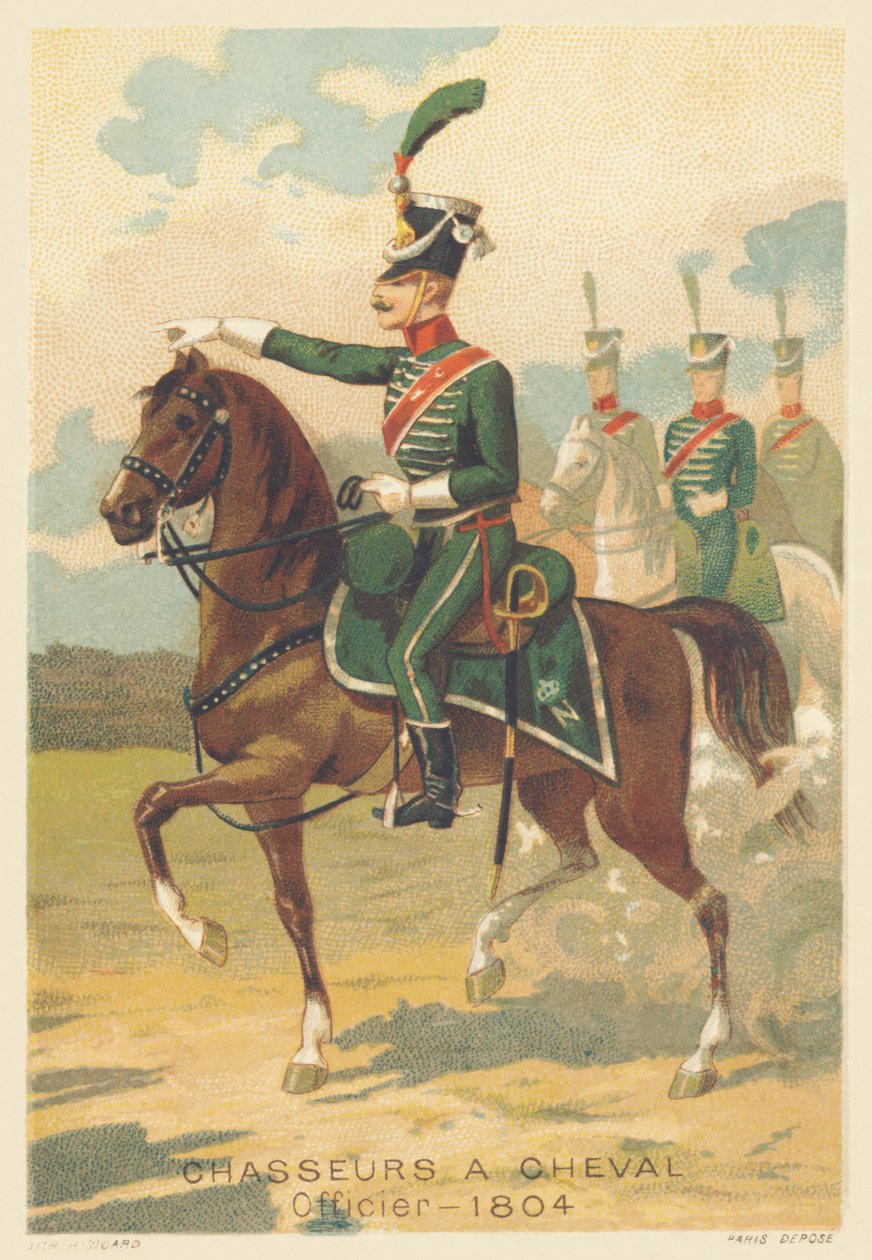 Lóvadászok, tiszt 1804-ben alkotó: French School