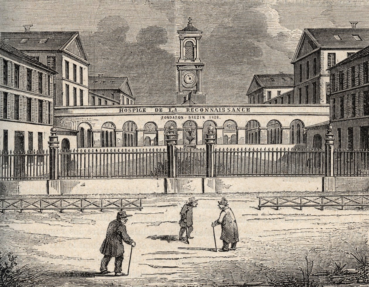 Hospice de la Reconnaissance in Garches - Hauts-de-Seine - metszet "" PATRIE" - A PICTURESSE DE LA FRANCE LEÍRÁSA EN 6 KÖTET: LUCIEN HUARD - 19. század vége alkotó: French School