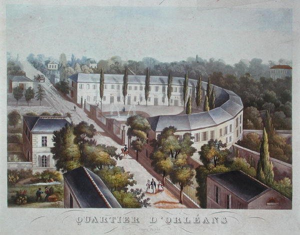 Lakásprojekt (befejezve) a Quartier Orleansban, rue Halle, 1840-50 körül (színes litó) alkotó: French School