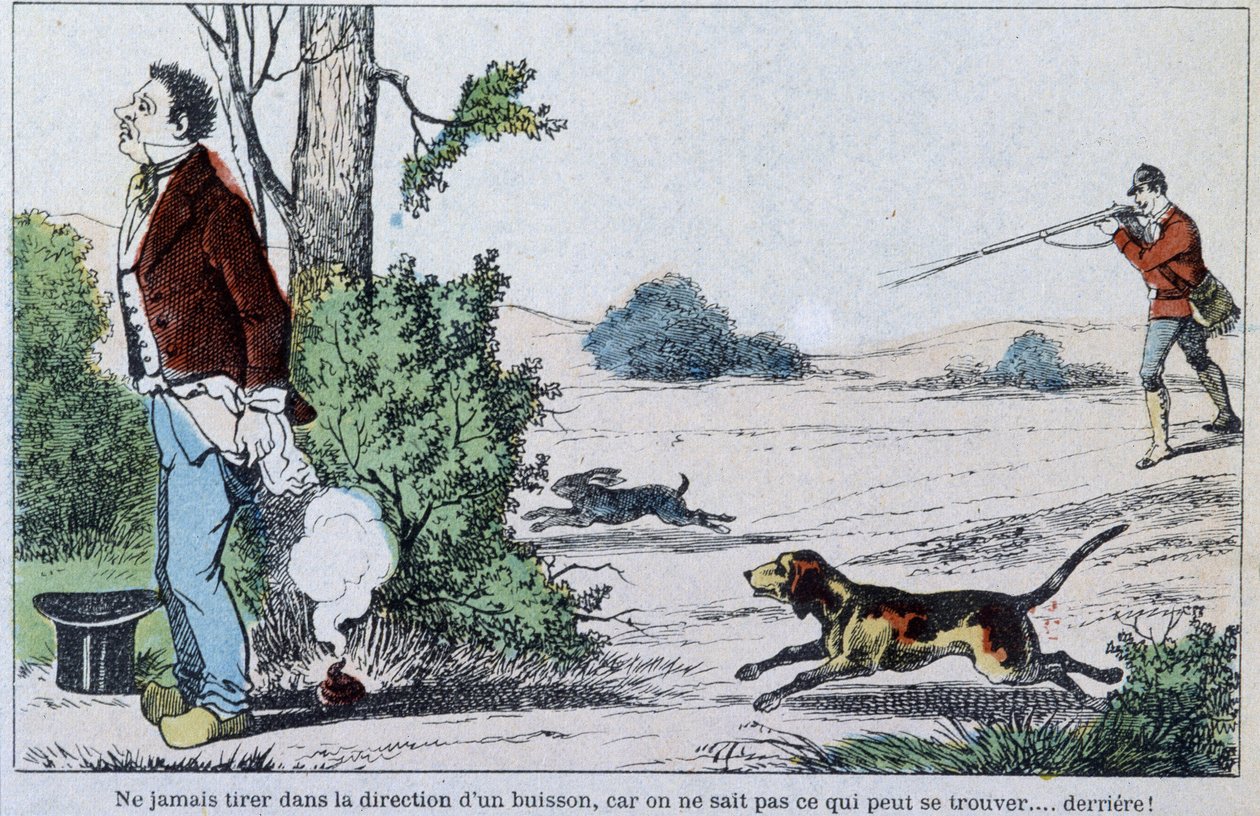 Vadászbaleset – Epinal képe: „” The Hunt”, a.n.d., c. 1900 alkotó: French School