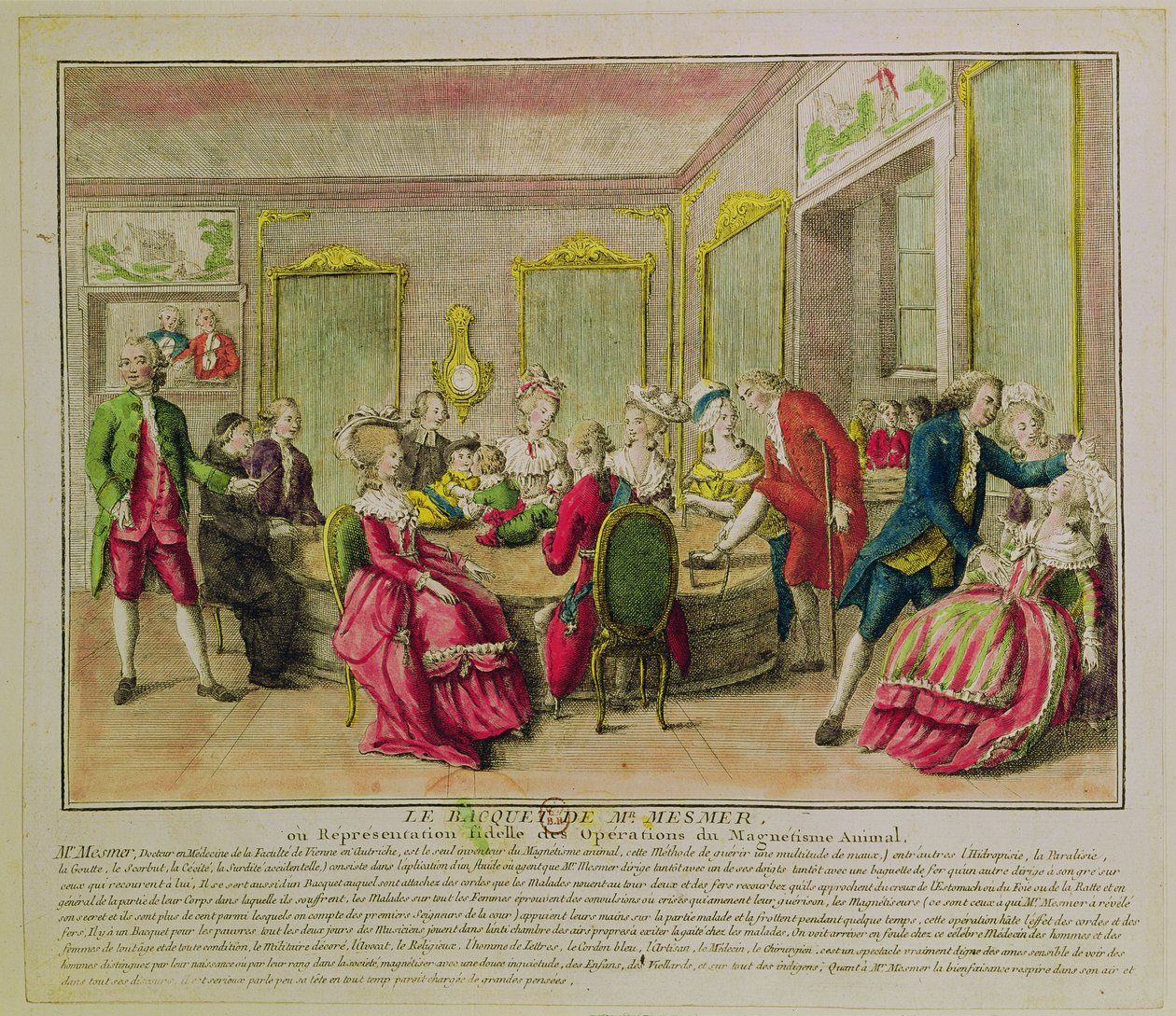 Hipnotizáló foglalkozás Franz Anton Mesmerrel (1734-1815) 1784 alkotó: French School