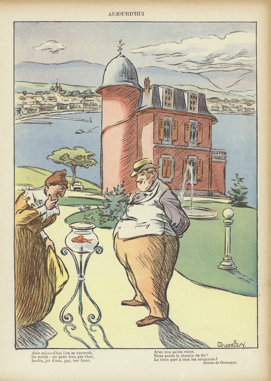 A Le Rire illusztrációja (színes litográfia) alkotó: French School