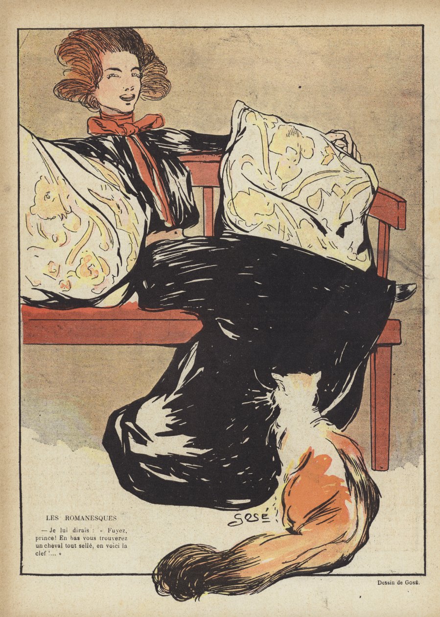 A Le Rire illusztrációja (színes litográfia) alkotó: French School