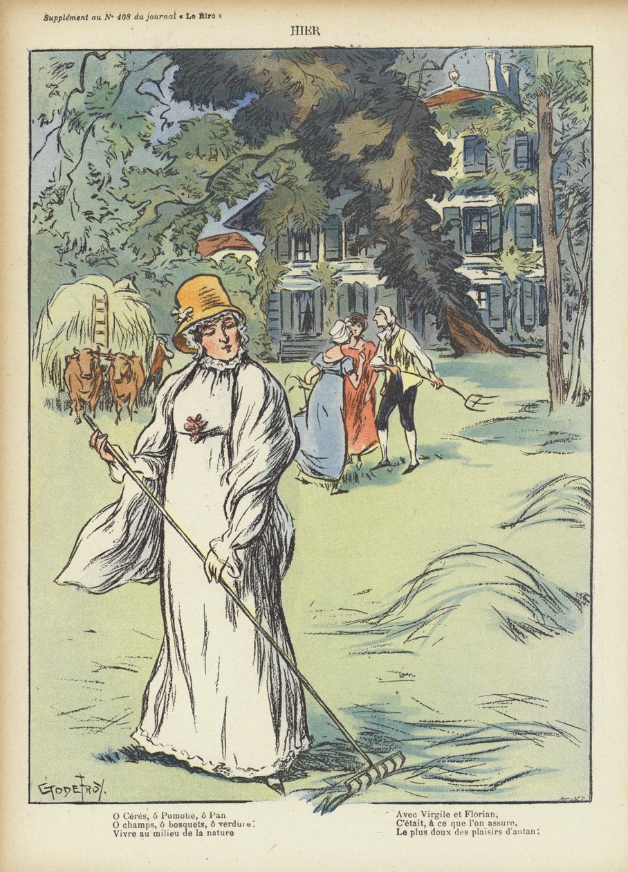 A Le Rire illusztrációja (színes litográfia) alkotó: French School