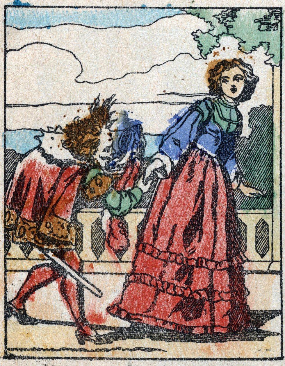 Illusztráció a „Riquet a la houppe” című meséhez, Charles Perrault (1628-1703) francia író. Imaging Pellerin fametszete - Epinal, sd. 19. század vége. alkotó: French School