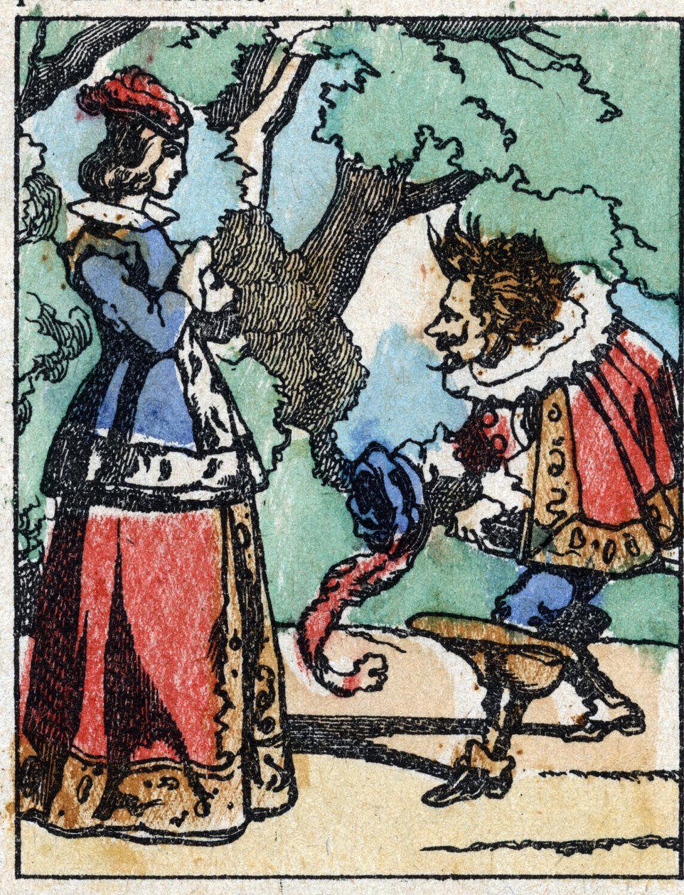 Illusztráció a „Riquet a la houppe” című meséhez, Charles Perrault (1628-1703) francia író. Imaging Pellerin fametszete - Epinal, sd. 19. század vége. alkotó: French School
