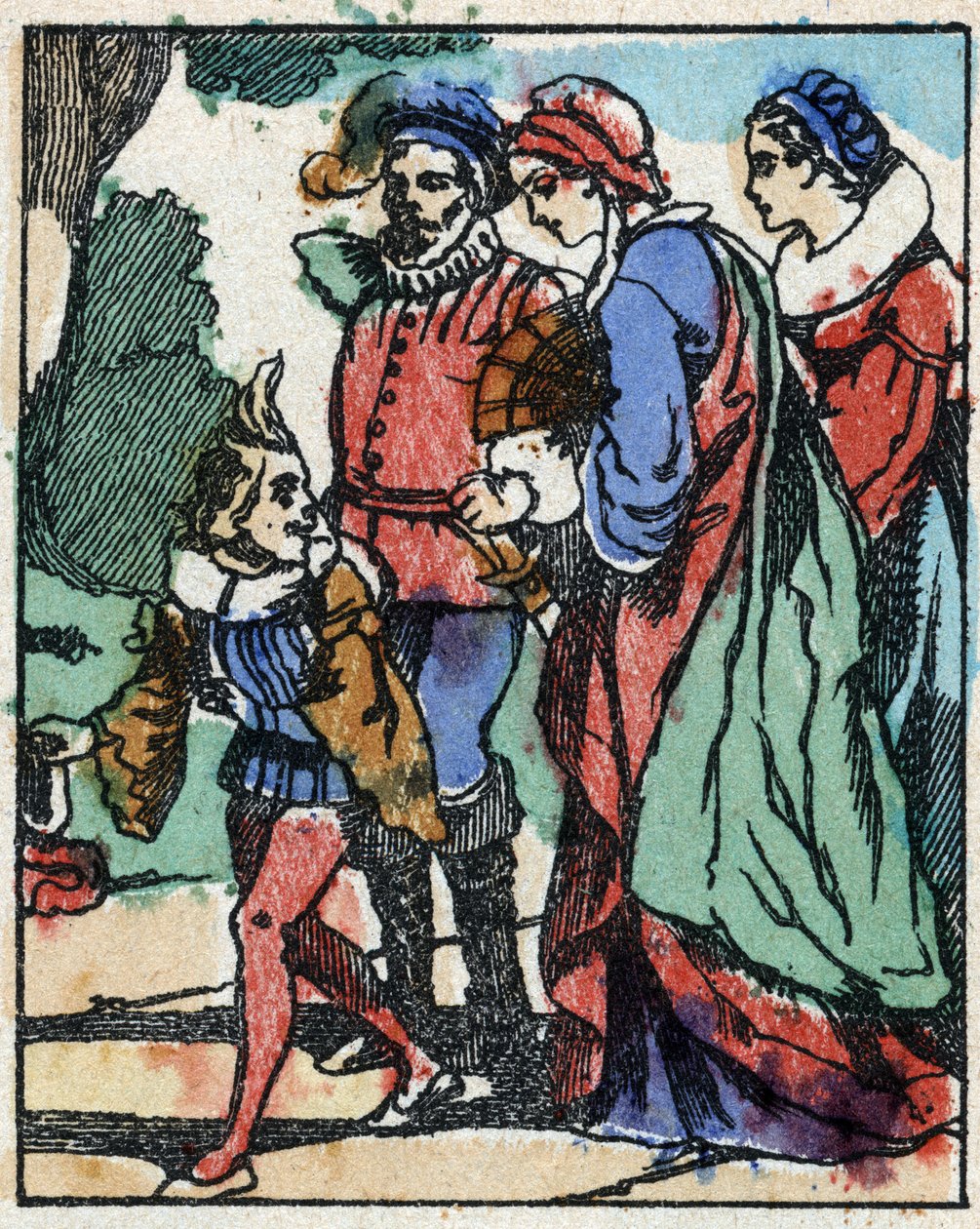 Illusztráció a „Riquet a la houppe” című meséhez, Charles Perrault (1628-1703) francia író. Imaging Pellerin fametszete - Epinal, sd. 19. század vége. alkotó: French School