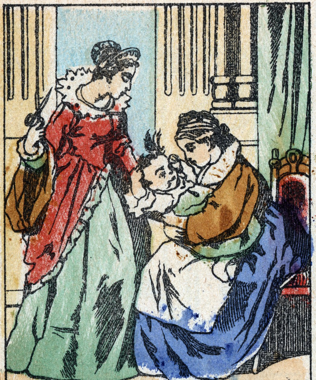 Illusztráció a „Riquet a la houppe” című meséhez, Charles Perrault (1628-1703) francia író. Imaging Pellerin fametszete - Epinal, sd. 19. század vége. alkotó: French School