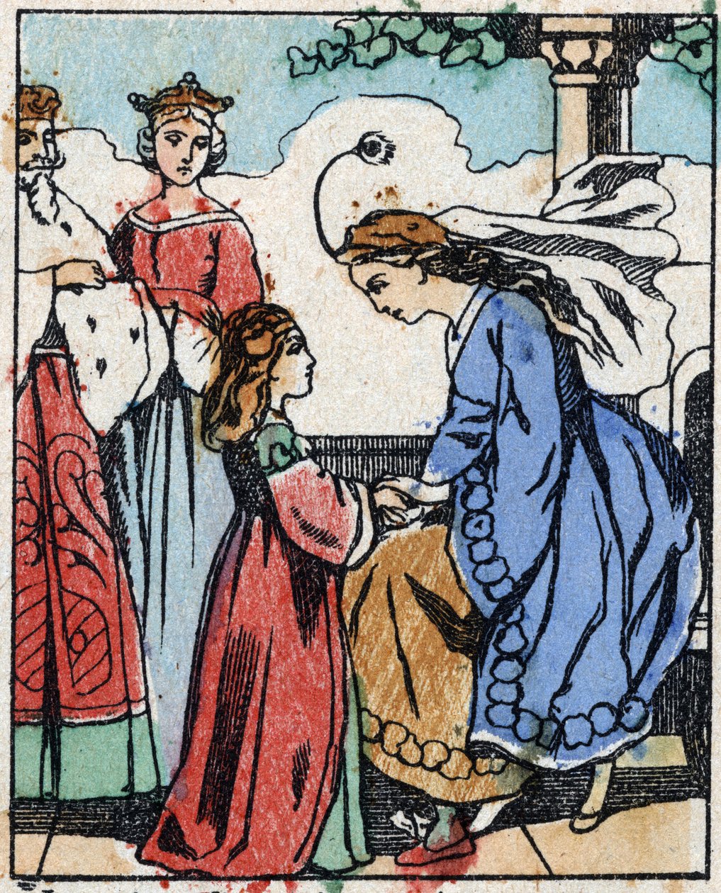 Illusztráció a „Riquet a la houppe” című meséhez, Charles Perrault (1628-1703) francia író. Imaging Pellerin fametszete - Epinal, sd. 19. század vége. alkotó: French School