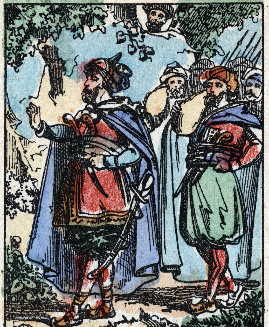 Illusztráció az Ezeregyéjszaka meséihez. Ali-Baba (Ali Baba).Fametszet az Imaging Pellerin - Epinal, sd. 19. század vége. alkotó: French School