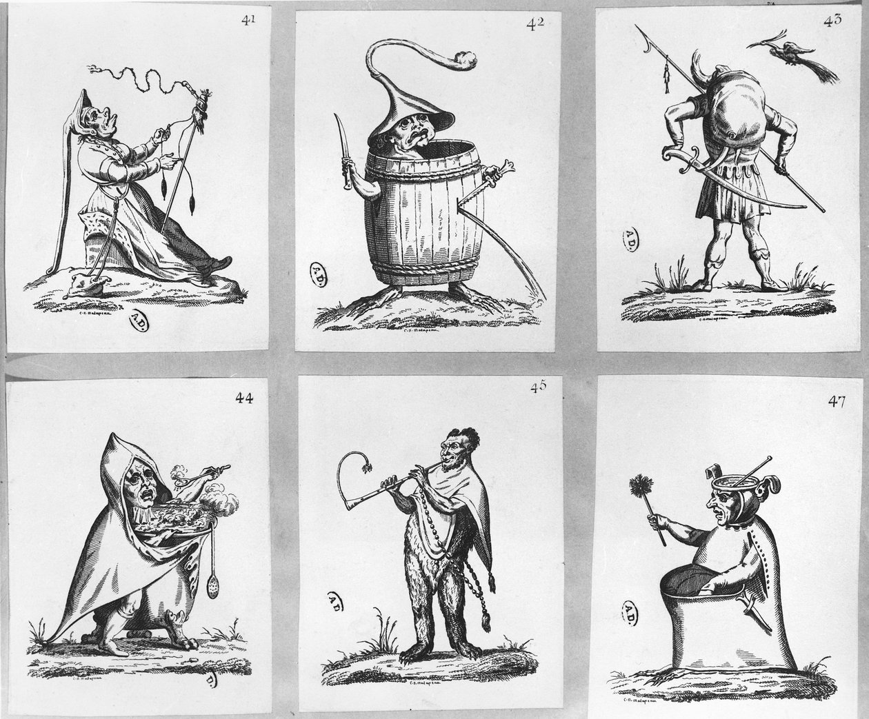 Illusztráció a „Gargantua és Pantagruel”-ből, François Rabelais (metszet) alkotó: French School