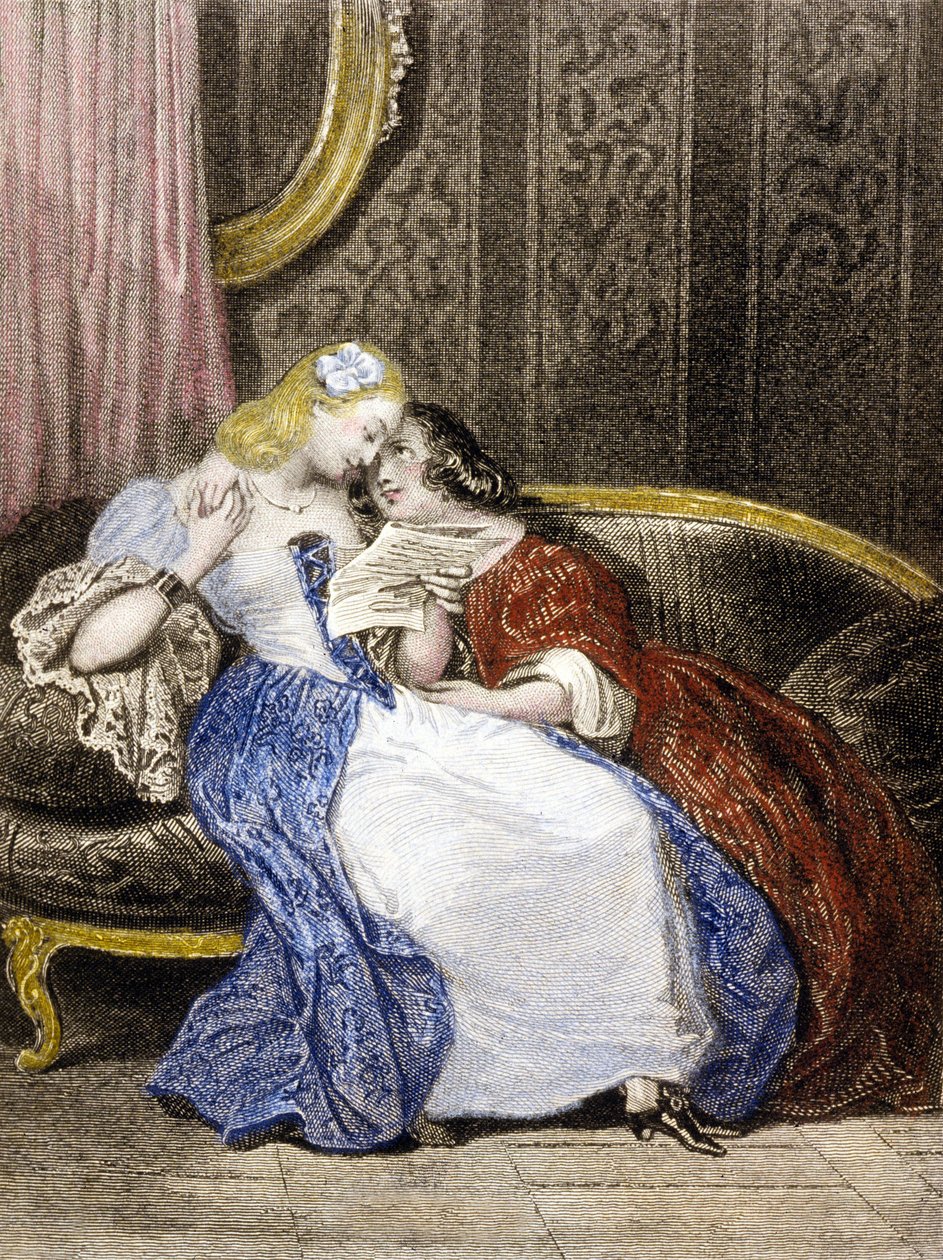 Illusztráció: Julie vagy az új Heloise, 1852 körül alkotó: French School