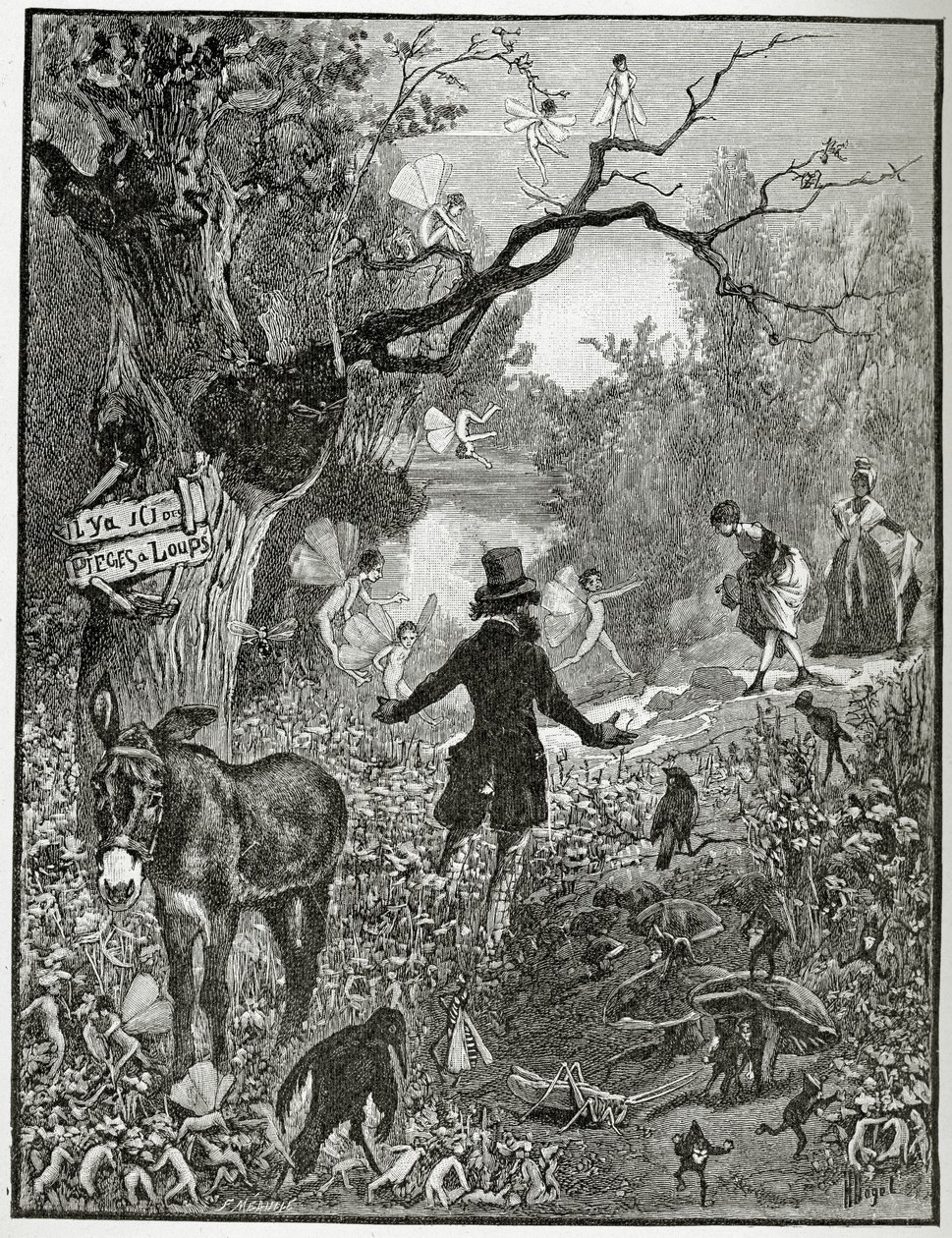 Illusztráció: Théâtre en liberté, 19. század (bw metszet) alkotó: French School