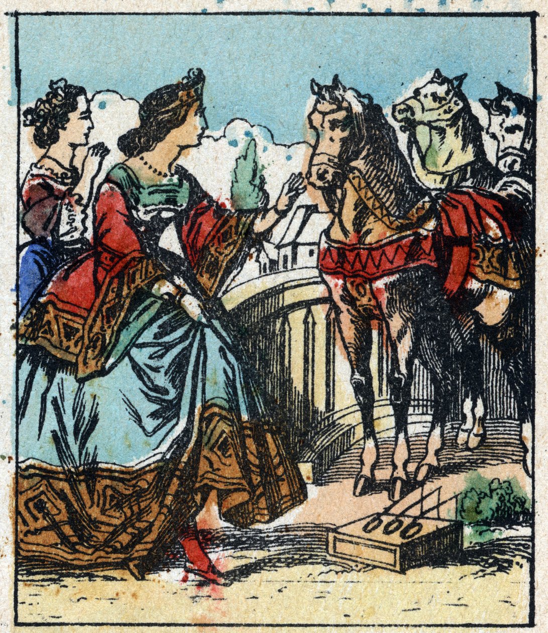 Illusztráció Charles Perrault „Hamupipőke vagy A kis üvegpapucs” című meséjéről. Imaging Pellerin fametszete - Epinal, sd. 19. század vége. alkotó: French School