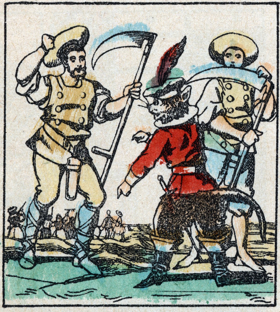 Illusztráció Charles Perrault „The Cat Botte” című meséjéről. Imaging Pellerin fametszete - Epinal, sd. 19. század vége. alkotó: French School