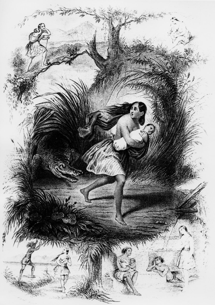 Francois Rene de Chateaubriand "Les Natchez" című regényének illusztrációja alkotó: French School