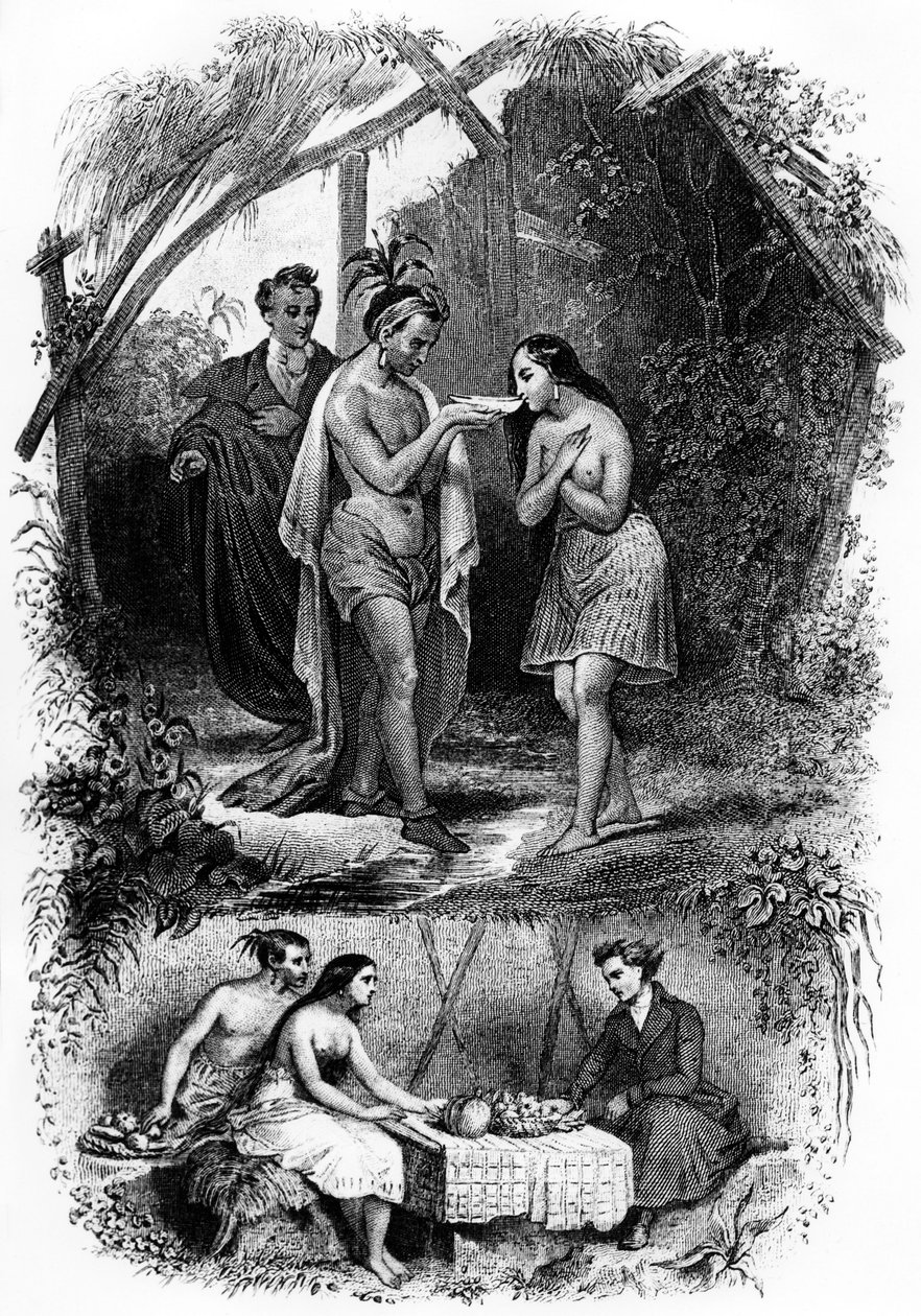 Francois Rene de Chateaubriand "Les Natchez" című regényének illusztrációja alkotó: French School