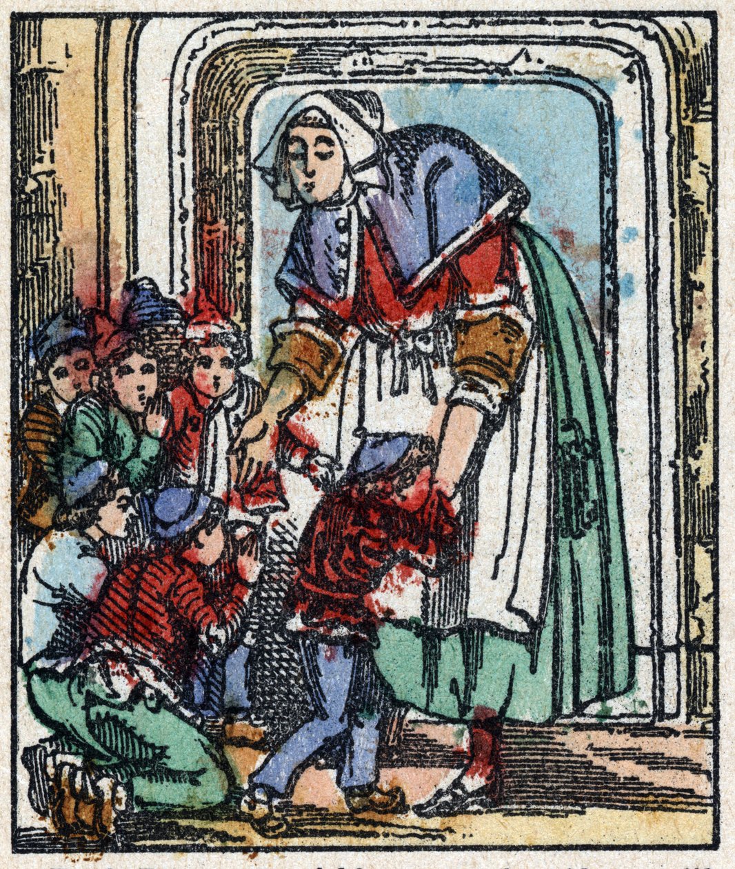 Illusztráció Charles Perrault "" Le petit poucet "" meséjéről. Imaging Pellerin fametszete - Epinal, sd. 19. század vége. alkotó: French School