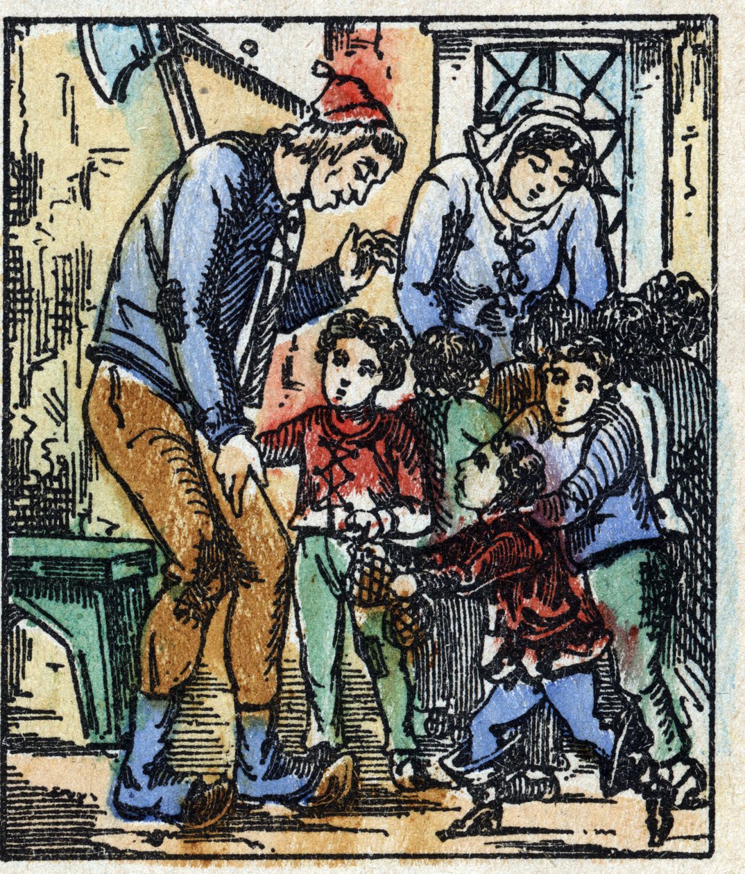 Illusztráció Charles Perrault "" Le petit poucet "" meséjéről. Imaging Pellerin fametszete - Epinal, sd. 19. század vége. alkotó: French School