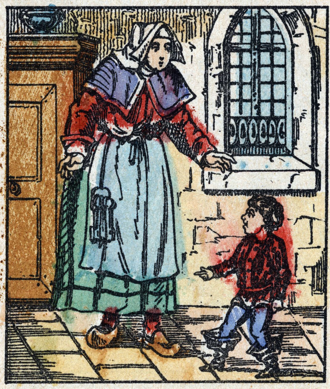 Illusztráció Charles Perrault "" Le petit poucet "" meséjéről. Imaging Pellerin fametszete - Epinal, sd. 19. század vége. alkotó: French School