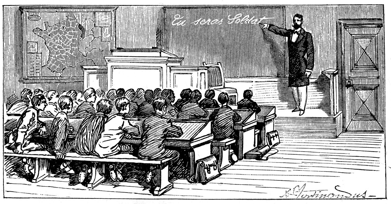 Illusztráció Emile Lavisse „Katona leszel” című könyvéről, Armand Colin, 1899 alkotó: French School