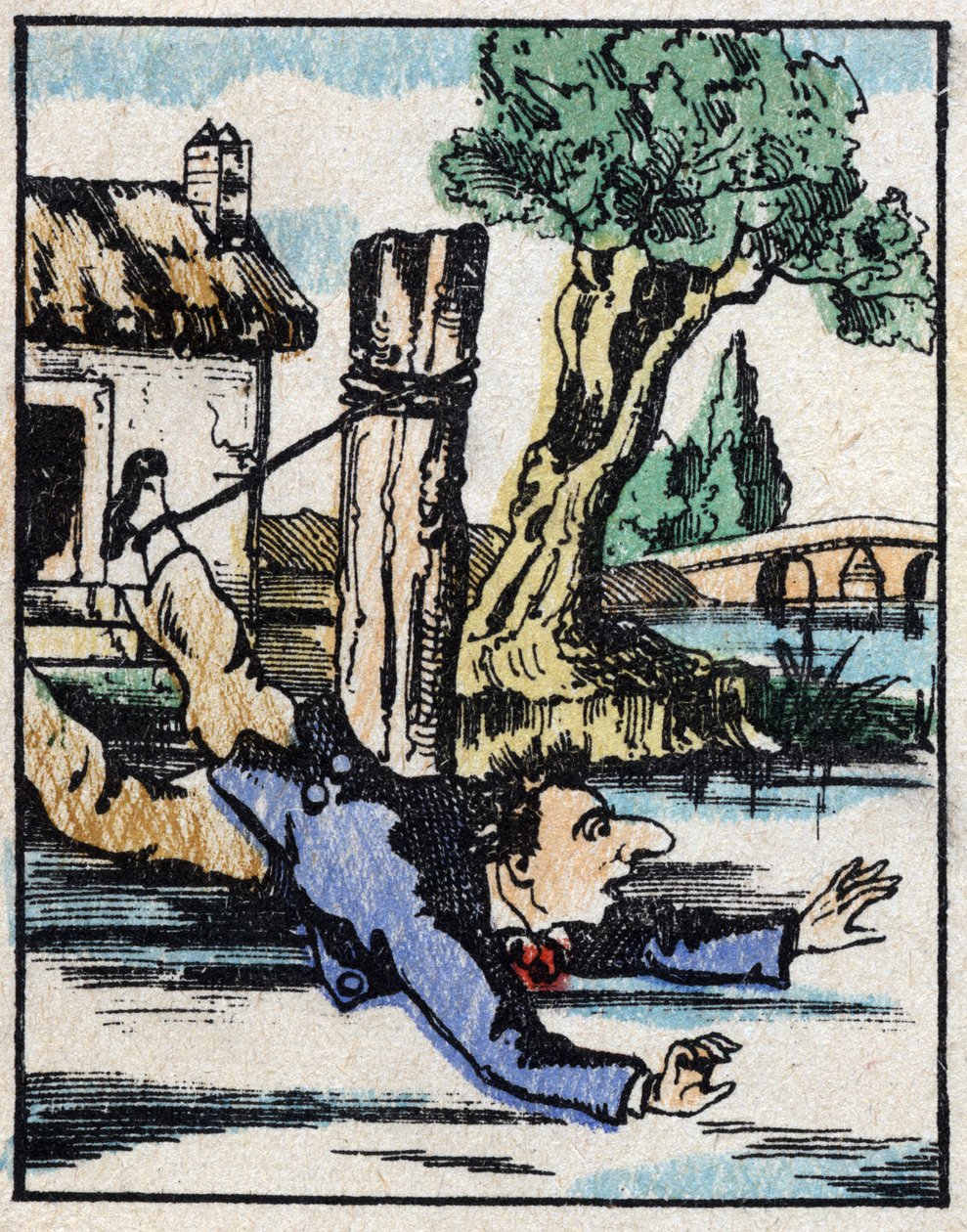 A mese illusztrációja: „Veridique Jeannot Serinet története „” Fametszet a képről Pellerin - Epinal, sd. 19. század vége. alkotó: French School