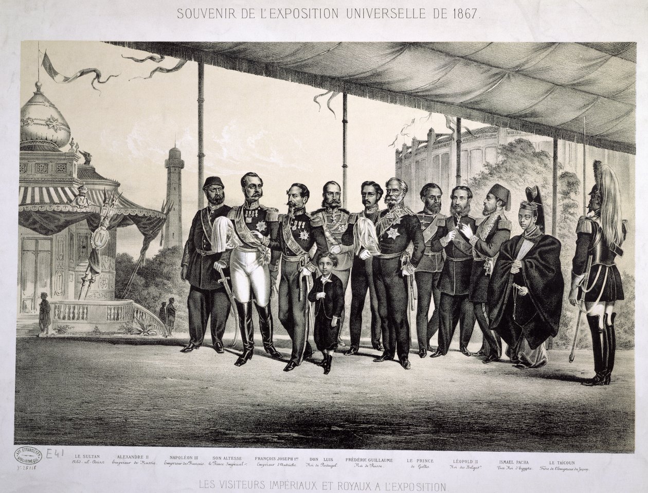 Császári és királyi látogatók a párizsi egyetemes kiállításon, 1867 alkotó: French School